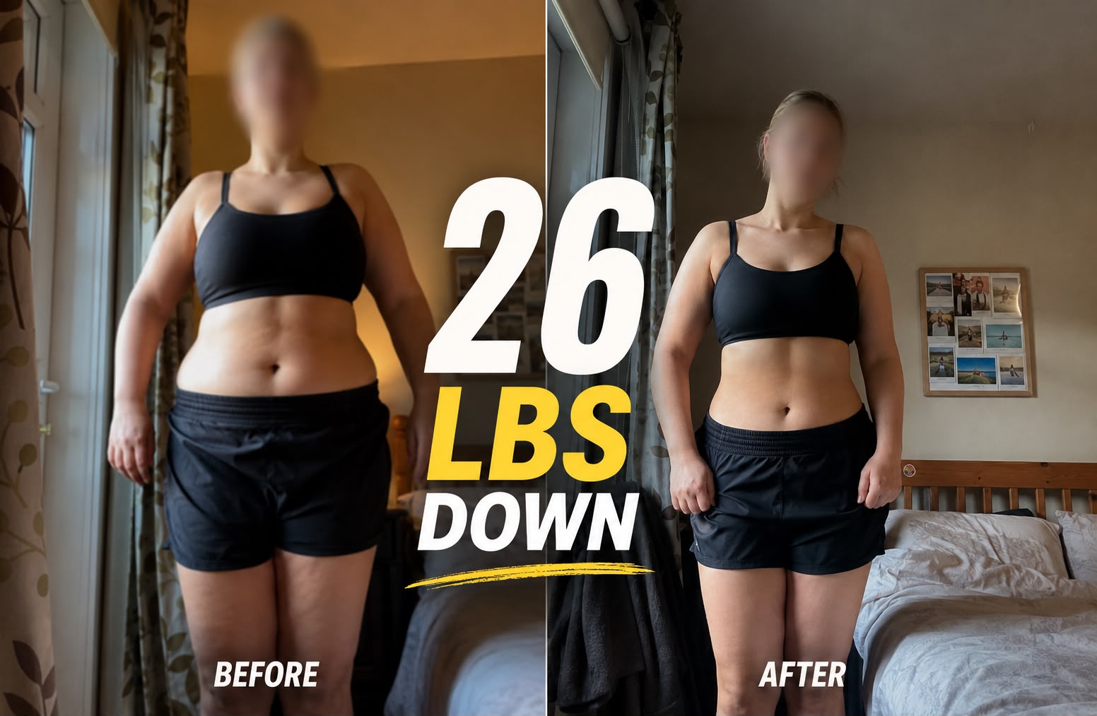 Client transformation — 26 lbs down